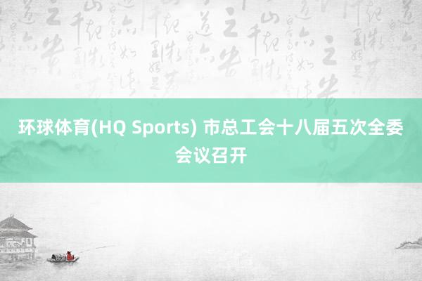 环球体育(HQ Sports) 市总工会十八届五次全委会议召开