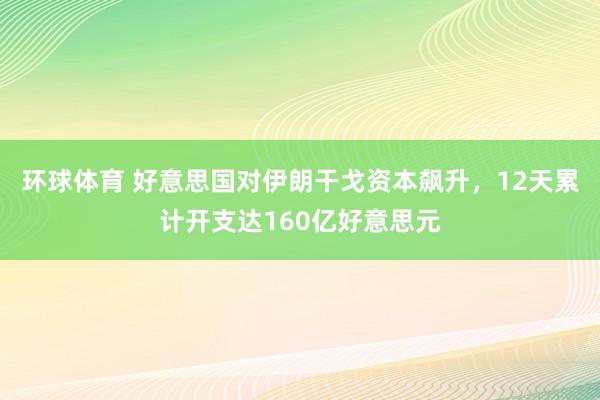 环球体育 好意思国对伊朗干戈资本飙升，12天累计开支达160亿好意思元