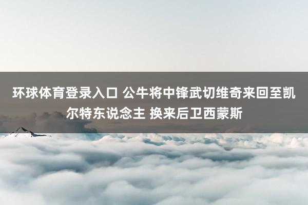 环球体育登录入口 公牛将中锋武切维奇来回至凯尔特东说念主 换来后卫西蒙斯