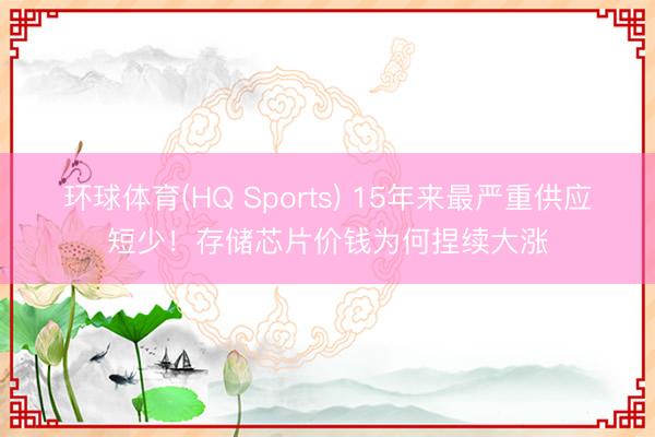 环球体育(HQ Sports) 15年来最严重供应短少！存储芯片价钱为何捏续大涨