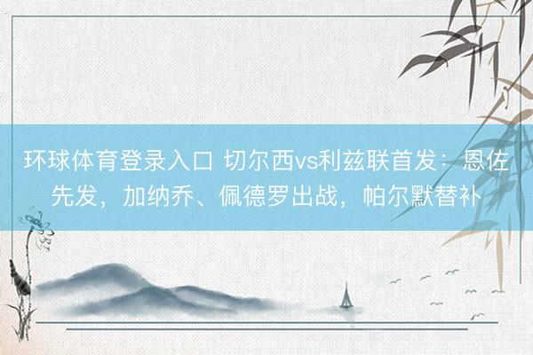 环球体育登录入口 切尔西vs利兹联首发：恩佐先发，加纳乔、佩德罗出战，帕尔默替补