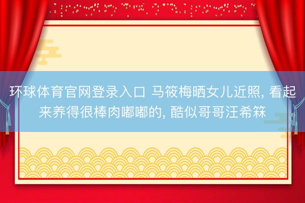 环球体育官网登录入口 马筱梅晒女儿近照， 看起来养得很棒肉嘟嘟的， 酷似哥哥汪希箖