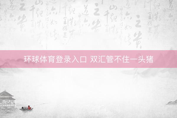 环球体育登录入口 双汇管不住一头猪