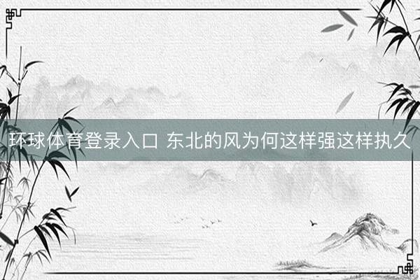 环球体育登录入口 东北的风为何这样强这样执久
