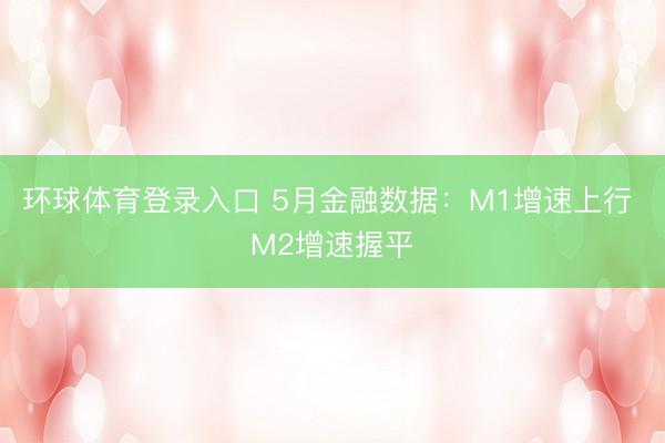 环球体育登录入口 5月金融数据：M1增速上行 M2增速握平